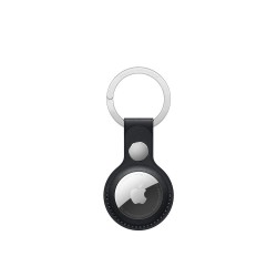 AirTag Leather Key Ring - Midnight