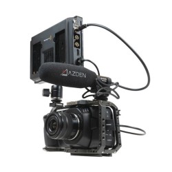 Blackmagic Design Video Assist 7'' 12G HDR & Azden Professional Compact Cine Mic with Mini-XLR Output Bundle