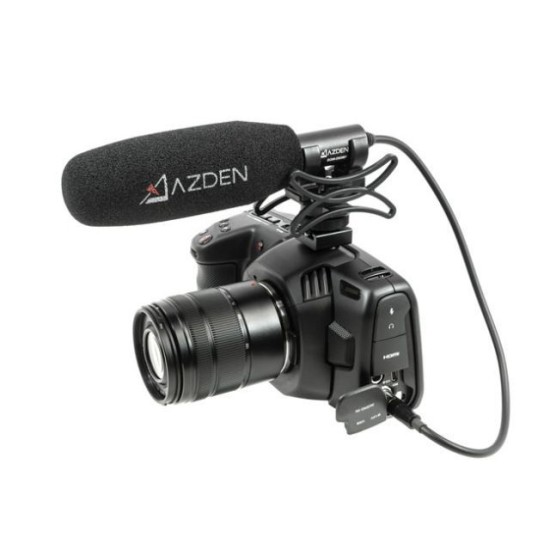 Blackmagic Design Video Assist 7'' 12G HDR & Azden Professional Compact Cine Mic with Mini-XLR Output Bundle