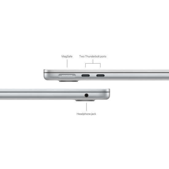 13-inch MacBook Air (Base Config: M3 chip with 8-core CPU and 8-core GPU, 16GB, 256GB SSD - Silver)