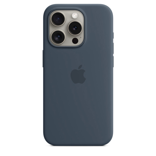 iPhone 15 Pro Silicone Case with MagSafe - Storm Blue iPhone 15 Pro Silicone Case with MagSafe - Storm Blue