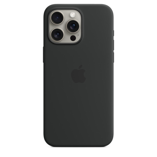 iPhone 15 Pro Max Silicone Case with MagSafe - Black iPhone 15 Pro Max Silicone Case with MagSafe - Black