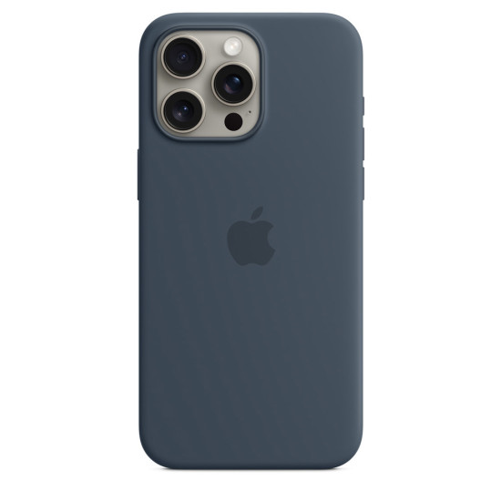 iPhone 15 Pro Max Silicone Case with MagSafe - Storm Blue iPhone 15 Pro Max Silicone Case with MagSafe - Storm Blue