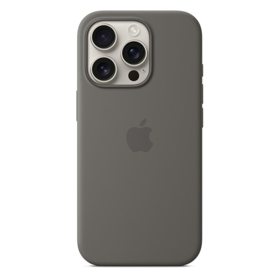 iPhone 16 Pro Silicone Case with MagSafe - Stone Gray iPhone 16 Pro Silicone Case with MagSafe - Stone Gray