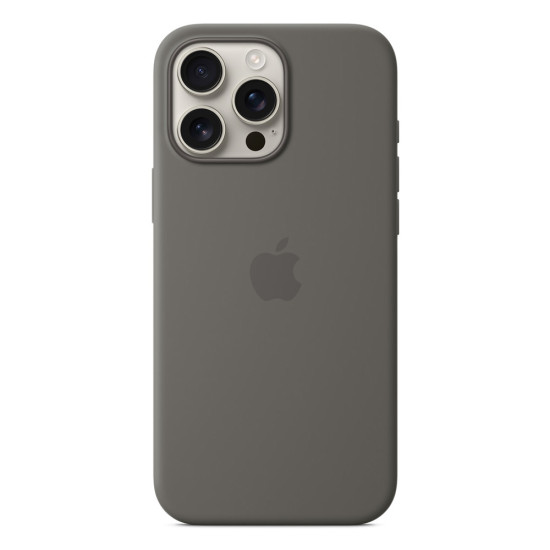 iPhone 16 Pro Max Silicone Case with MagSafe - Stone Gray iPhone 16 Pro Max Silicone Case with MagSafe - Stone Gray
