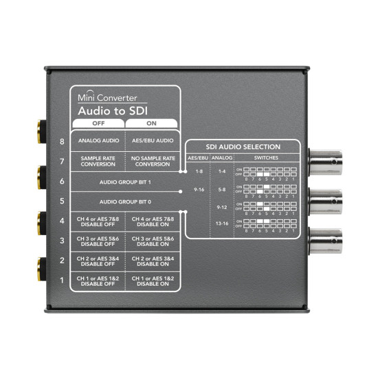 Blackmagic Design Mini Converter - Audio to SDI Blackmagic Design Mini Converter - Audio to SDI