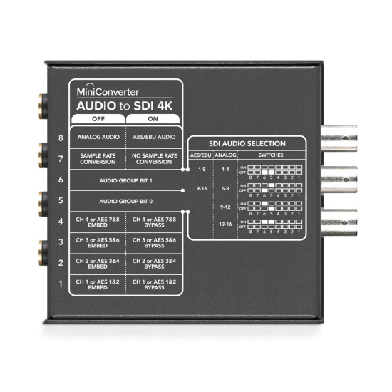 Blackmagic Design Mini Converter - Audio to SDI 4K Blackmagic Design Mini Converter - Audio to SDI 4K