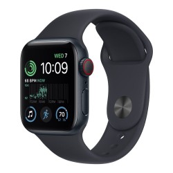 Apple Watch SE GPS + Cellular 40mm Midnight Aluminum Case with Midnight Sport Band - S/M