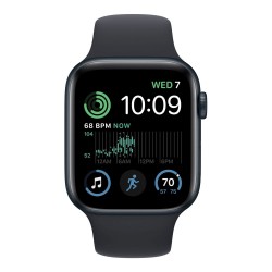 Apple Watch SE GPS + Cellular 44mm Midnight Aluminum Case with Midnight Sport Band - S/M