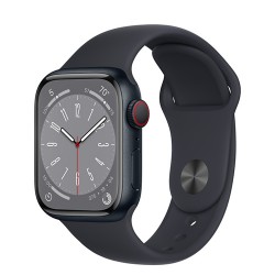 Apple Watch Series 8 GPS + Cellular 41mm Midnight Aluminum Case with Midnight Sport Band - S/M