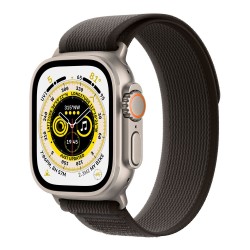 Apple Watch Ultra GPS + Cellular, 49mm Titanium Case with Black/Gray Trail Loop - M/L