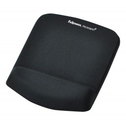 Fellowes PlushTouch™ Mouse Pad Wrist Rest with Microban® - Black - 1" x 7.25" x 9.38" Dimension - Black - Polyurethane, Foam - Wear Resistant, Tear Resistant, Skid Proof - 1 Pack
